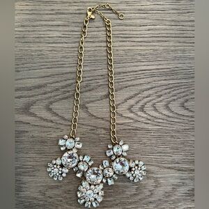 J.Crew Rhinestone and gold necklace